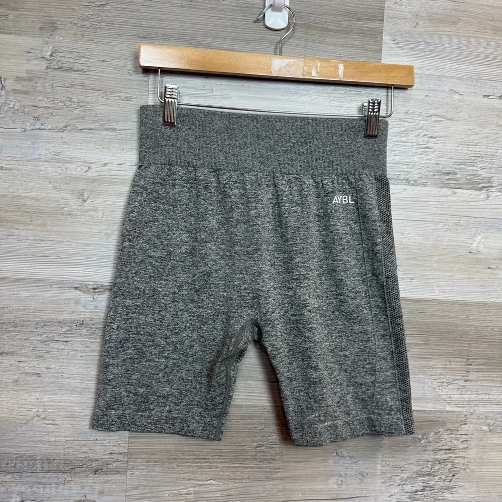 AYBL Empower Seamless Shorts - Black Marl - Size Large - Picture 12 of 14